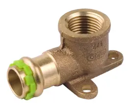 COUDE APPLIQUE MURALE A SERTIR 90° LAITON FEMELLE A VISSER PROFIL V SUDOPRESS