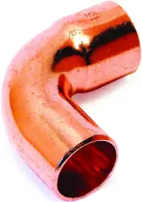 COUDE CUIVRE A SOUDER 90° GRAND RAYON MALE FEMELLE EN 1254-1