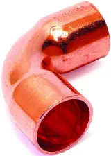 COUDE CUIVRE A SOUDER 90° GRAND RAYON FEMELLE FEMELLE EN 1254-1