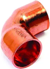 COUDE CUIVRE A SOUDER 90° PETIT RAYON FEMELLE FEMELLE EN 1254-1