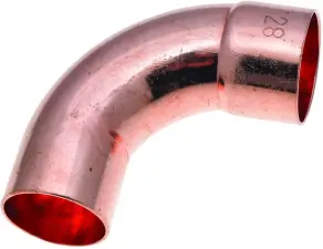 COUDE CUIVRE 90° GRAND RAYON MALE FEMELLE DYNAFLU EN 1254-1