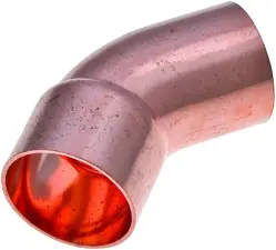 COUDE CUIVRE A SOUDER 45° MALE FEMELLE DYNAFLU EN 1254-1