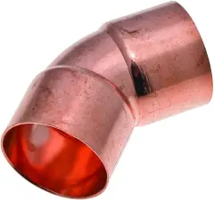 COUDE CUIVRE 45° A SOUDER FEMELLE FEMELLE DYNAFLU EN 1254-1