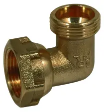 COUDE LAITON 90° MALE REDUIT A ECROU TOURNANT FEMELLE DYNAFLU