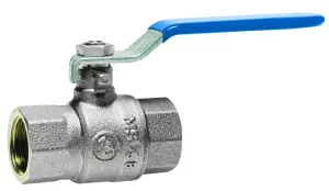 ROBINET A BOISSEAU SPHERIQUE LAITON FEMELLE/FEMELLE POIGNEE BLEUE PN40 - ASTORI