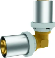 COUDE A SERTIR DYNAFLU MULTICOUCHE 90° EGAL FEMELLE FEMELLE