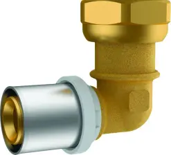 COUDE A SERTIR DYNAFLU MULTICOUCHE FEMELLE ECROU TOURNANT JOINT PTFE