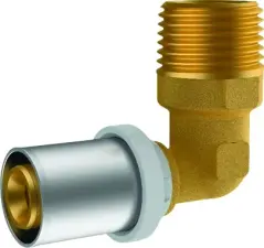 RACCORD MULTICOUCHE A SERTIR COUDE MALE A VISSER DYNAFLU