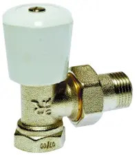 ROBINET MANUEL DE RADIATEUR SIMPLE REGLAGE EQUERRE A VISSER