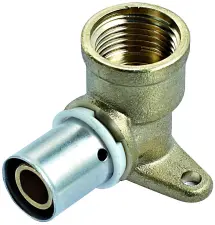 RACCORD A SERTIR PER COUDE FEMELLE A PATTES DE FIXATION PEXPRESS COMAP