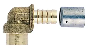 RACCORD A SERTIR PER COUDE A BRASER CUIVRE PEXPRESS COMAP