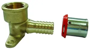 RACCORD A SERTIR PER COUDE FEMELLE A PATTES DE FIXATION DYNAFLU