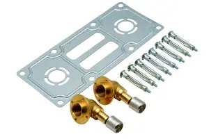 SORTIE CLOISON AVEC RACCORD PER A SERTIR COUDE ROBIFIX ENTRAXE 150 MM