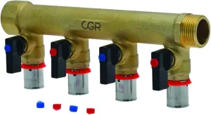 COLLECTEUR LAITON A VISSER MF EQUIPE ROBINETS BOISSEAUX A SERTIR CGR