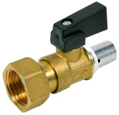 ROBINET SANITAIRE LAITON A SERTIR/ FEMELLE ECROU TOURNANT POUR COLLECTEUR ACS