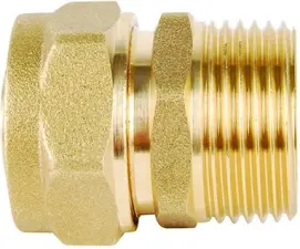 RACCORD DE LIAISON TUBE/COLLECTEUR LAITON DROIT POUR POLYBU