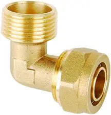 RACCORD DE LIAISON TUBE/COLLECTEUR LAITON COUDE POUR POLYBU