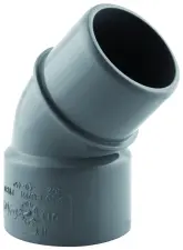 COUDE PVC 45° A COLLER MALE FEMELLE NF