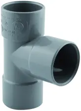 TE PIED DE BICHE PVC 87° A COLLER FEMELLE FEMELLE NF