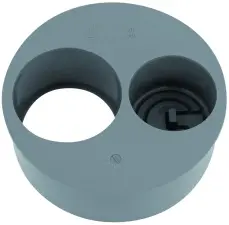 TAMPON DE REDUCTION DOUBLE OPERCULE PVC A COLLER MALE FEMELLE NF