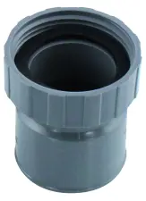 DOUILLE PVC A COLLER FEMELLE ET ECROU PRISONNIER NF