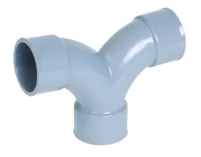 COUDE A DOUBLE EVACUATION 87° PVC A COLLER FEMELLE FEMELLE NF NICOLL