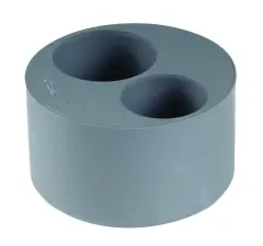 TAMPON DE REDUCTION DOUBLE OPERCULE PVC A COLLER MALE FEMELLE NF NICOLL