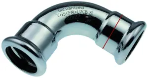 COUDE A SERTIR 90° ACIER ELECTRO-ZINGUE FEMELLE FEMELLE XPRESS