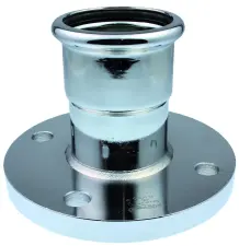 RACCORD MIXTE FEMELLE / A BRIDE A SERTIR ACIER ZINGUE AIPS