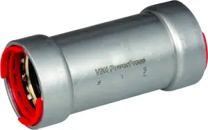 MANCHON LONG FEMELLE FEMELLE A SERTIR POUR TUBE ACIER A PAROI EPAISSE POWERPRESS