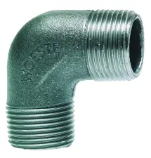 RACCORD FONTE COUDE 90° PETIT RAYON MALE MALE NOIR EN 10242