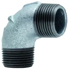 RACCORD FONTE COUDE 90° PETIT RAYON MALE MALE GALVA EN 10242