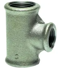 RACCORD FONTE TE REDUIT FEMELLE NOIR EN 10242