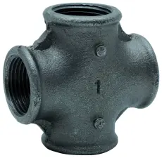 RACCORD FONTE CROIX EGAL FEMELLE NOIR EN 10242