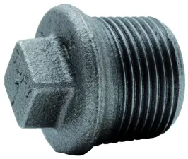 RACCORD FONTE BOUCHON MALE NOIR TETE A CARRE EN 10242