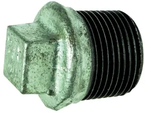 RACCORD FONTE BOUCHON MALE GALVA TETE A CARRE EN 10242