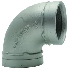 RACCORD RAINURE COUDE 90° FONTE GS FINITION GALVA