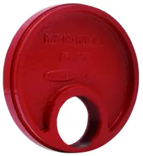 RACCORD RAINURE FOND PLAT AVEC ORIFICE DE PURGE FONTE GS FINITION EPOXY ROUGE
