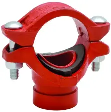 RACCORD RAINURE COLLIER DE PIQUAGE FONTE GS FINITION EPOXY ROUGE