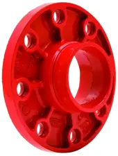 RACCORD RAINURE A BRIDE FONTE GS FINITION EPOXY ROUGE