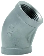 COUDE INOX 316 45° A VISSER FEMELLE FEMELLE
