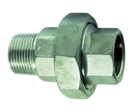 UNION INOX 316 A VISSER MALE FEMELLE A JOINT PLAT PTFE