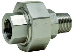 UNION INOX 304L FORGE A VISSER MALE FEMELLE NPT SERIE 3000