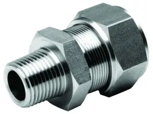 RACCORD A COMPRESSION INOX 316L UNION MALE BSP DOUBLE BAGUE