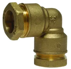 RACCORD A SERRAGE EXTERIEUR LAITON COUDE 90° POUR TUBE PE
