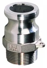 RACCORD A CAMES INOX 316 A VISSER MALE NF EN 14420-7