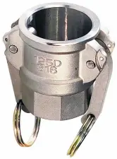 COUPLEUR A CAMES INOX 316 A VISSER FEMELLE NF EN 14420-7