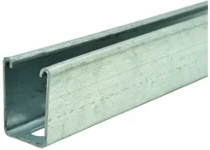 RAIL STRUT ACIER ELECTRO-ZINGUE 41X62 EP 2,5 RZ6