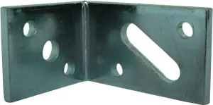 PATTE EQUERRE EN ACIER ZINGUE 1 LUMIERES 5 TROUS