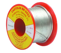 BRASAGE TENDRE A L'ETAIN/CUIVRE AVEC DECAPANT CASTOLIN BN 5423